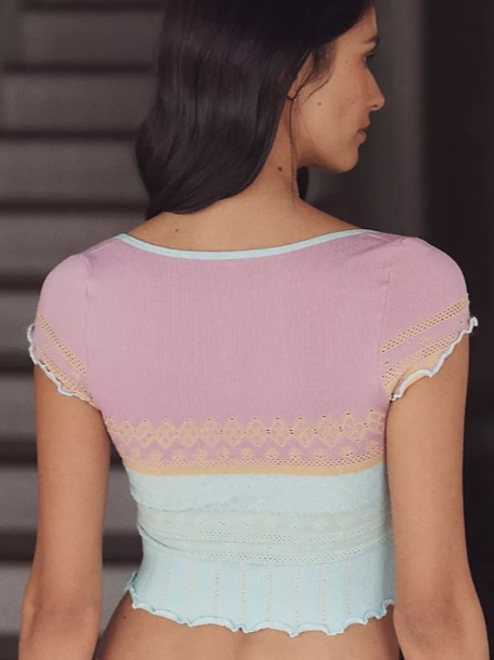 LyreBird Textured Seamless Crop Top NWT Anthropologie Small - Picture 3 of 9
